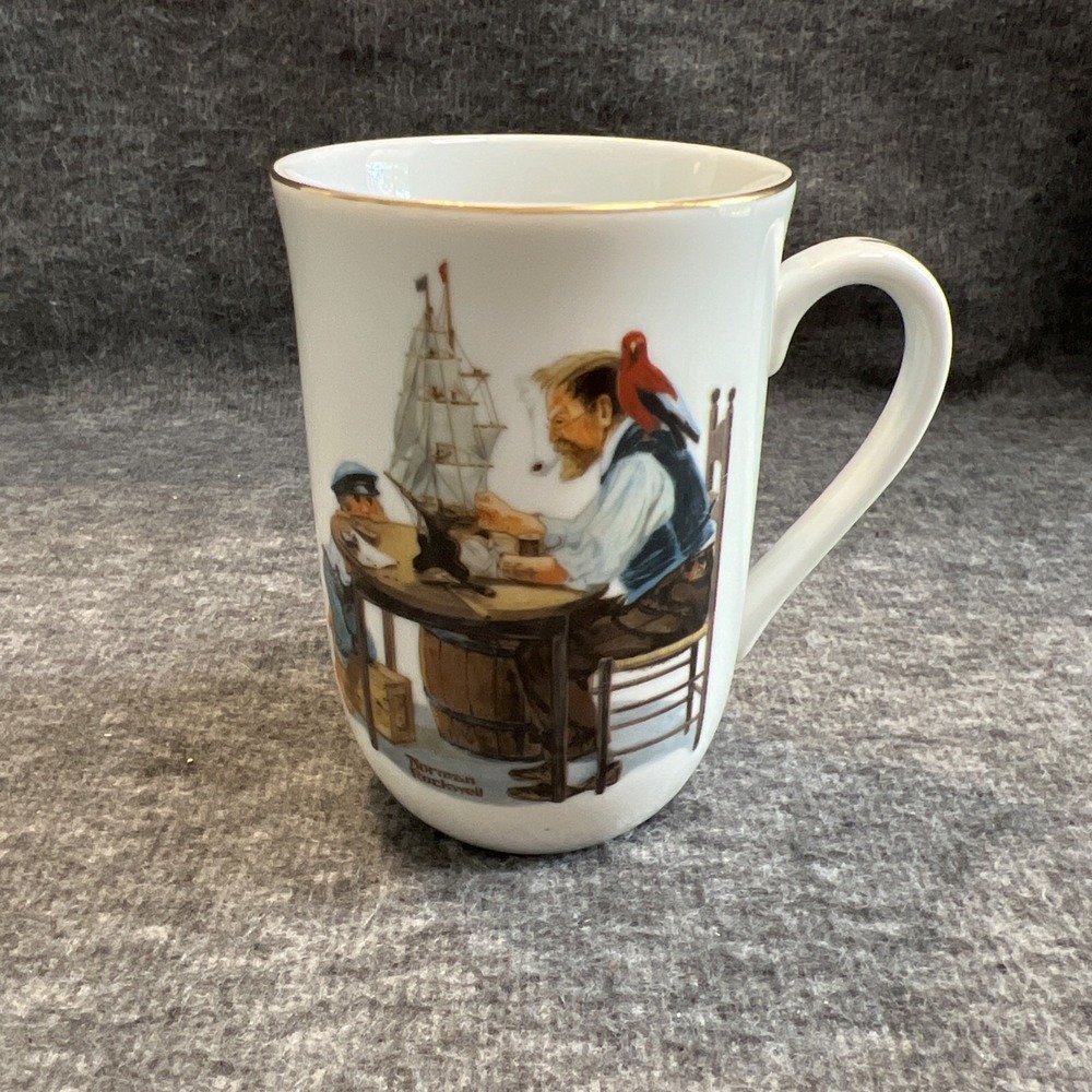 Norman Rockwell Museum 1982 FOR A GOOD BOY Coffee Cup Tea Mug‎ EUC
